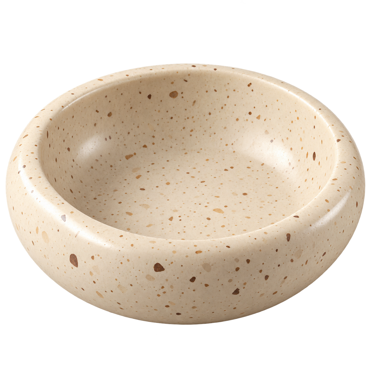 Warm cream terrazzo bowl representing Terrazzo